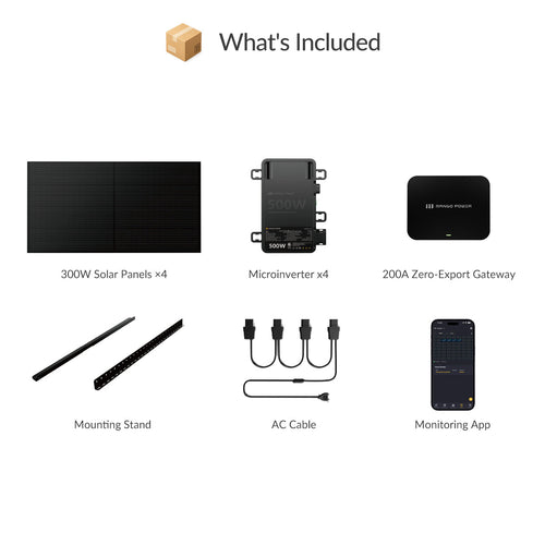 Mango Power S Plug & Play Solar 1200W Kit + Zero-Export Gateway